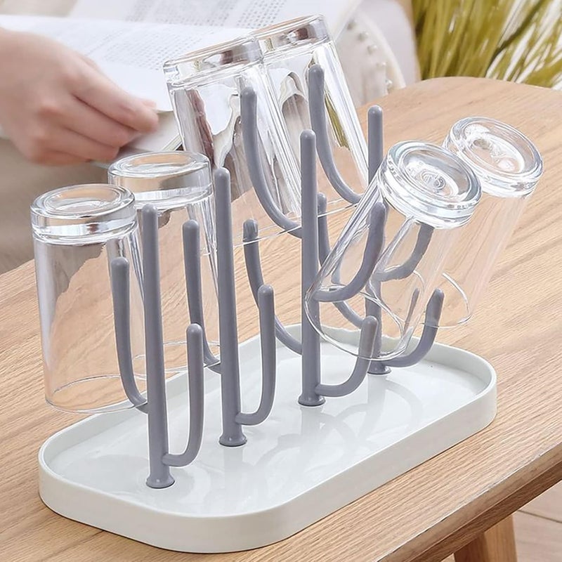 Pujito Baby Bottle Drying Rack with Tray, Creative Tree Branch Baby Bottle Dryer Holder for Bottles, Teats, Cups, Pump Parts and Accessories (1 Pc, Beige) - Image 4